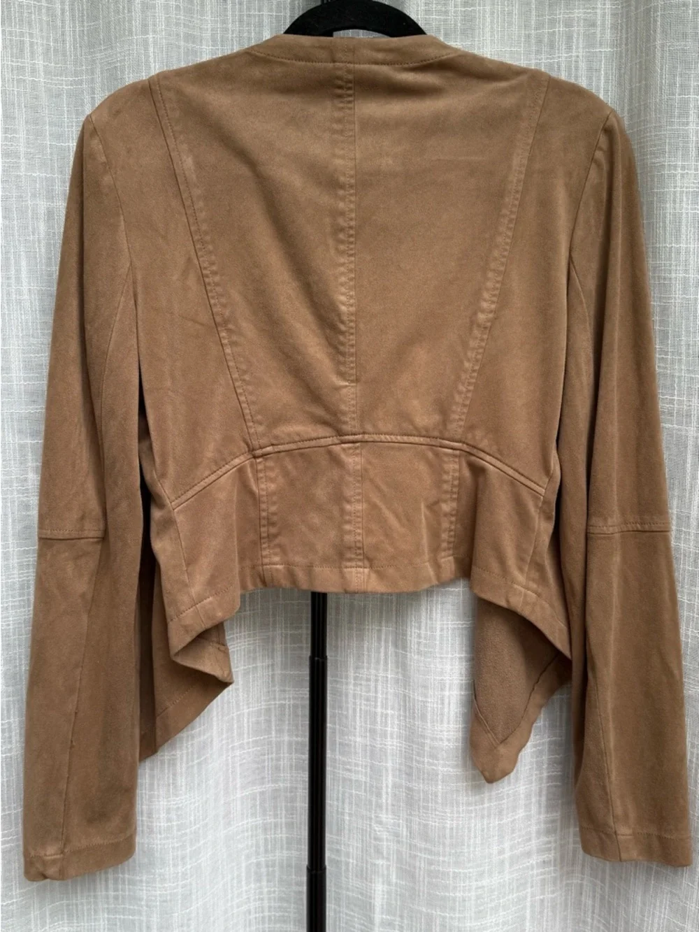 Katherine Barclay Camel Draped Open-Front Blazer - Picture 3 of 3